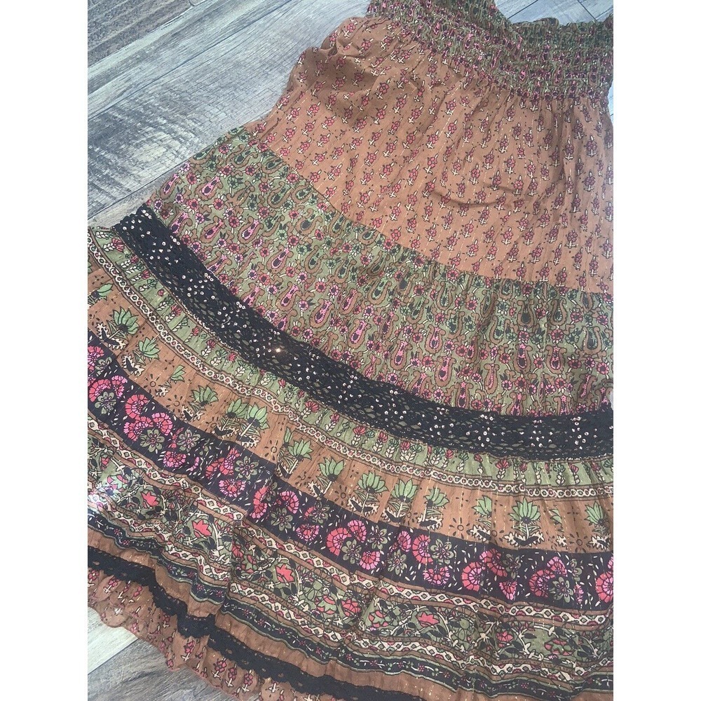 Cottagecore Y2k Prairie Rhinestone Fairycore Boho Skirt summer festival sparkle - Picture 4 of 7